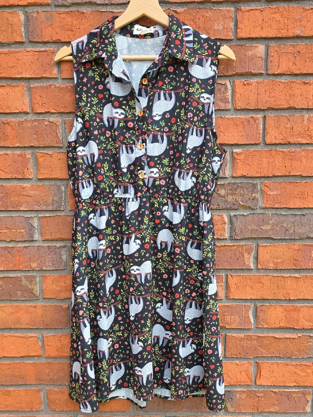 LaVie Lente Sloth Dress L